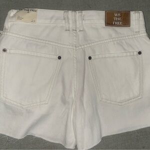 Free people white jean shorts